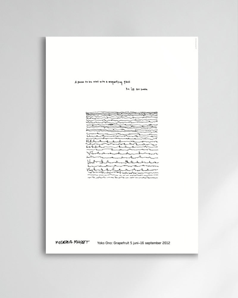 A poem to be read with a magnifying glass.ポスター【Yoko Ono│オノ・ヨーコ】(100cm×70cm)