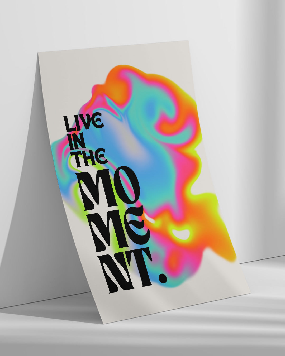 【ポスターのみ】Live in the Moment – Psychedelic Abstract Posterアートポスター(A2,A3)