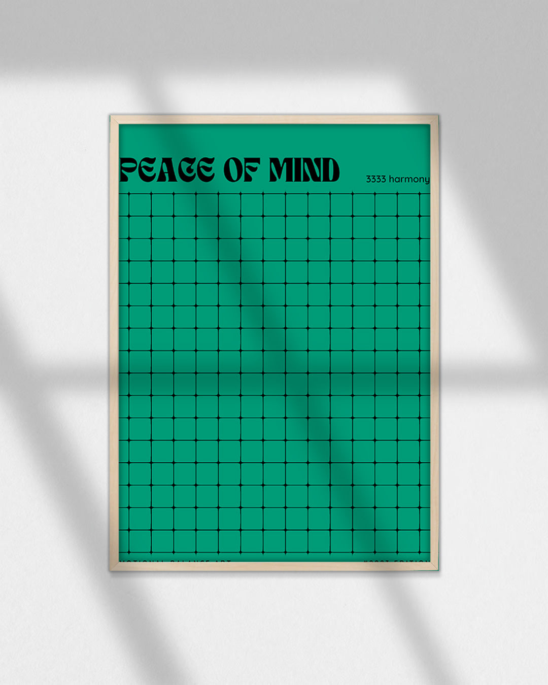 【ポスターのみ】Peace of Mind – Grid Harmony Posterアートポスター(A2,A3)