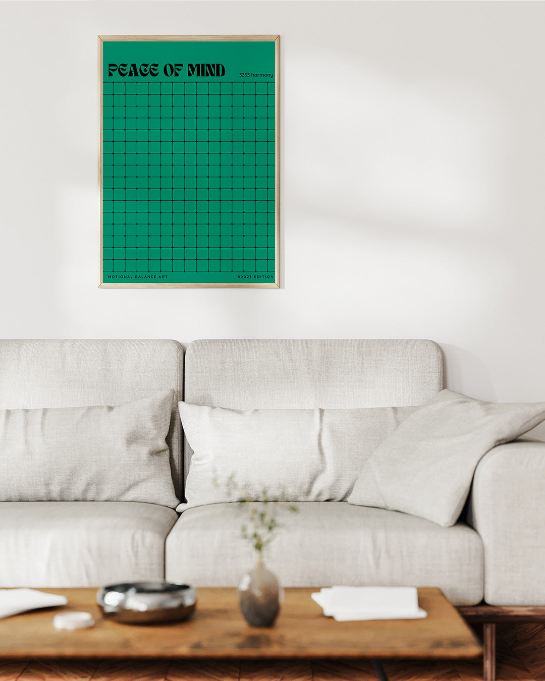 【ポスターのみ】Peace of Mind – Grid Harmony Posterアートポスター(A2,A3)