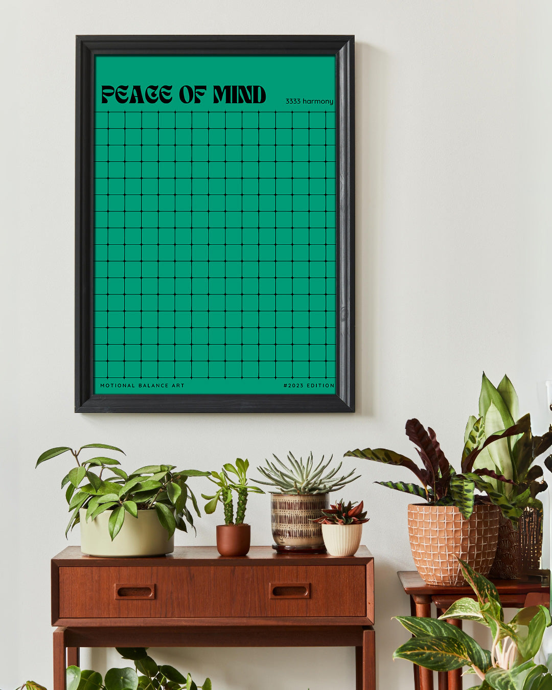 【ポスターのみ】Peace of Mind – Grid Harmony Posterアートポスター(A2,A3)