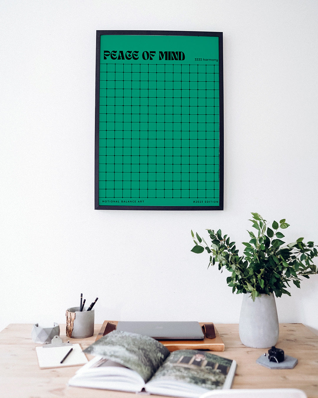 【ポスターのみ】Peace of Mind – Grid Harmony Posterアートポスター(A2,A3)