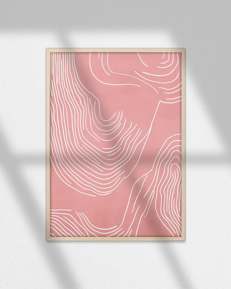 【ポスターのみ】Serene Flow – Minimalist Line Art Posterアートポスター(A2,A3)