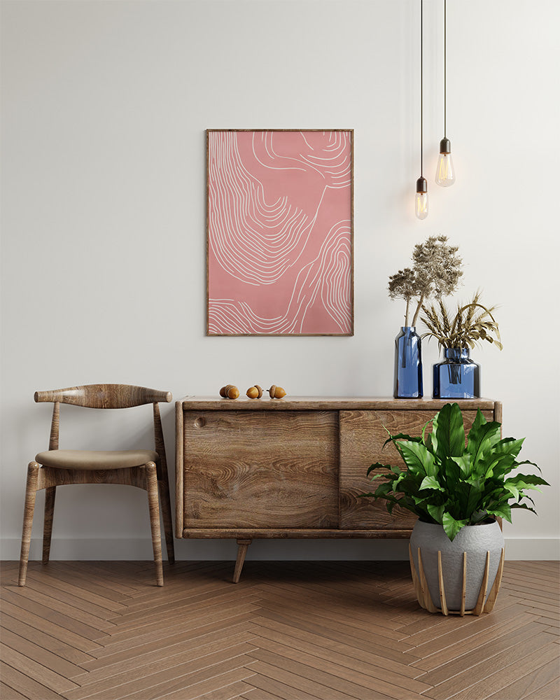 【ポスターのみ】Serene Flow – Minimalist Line Art Posterアートポスター(A2,A3)