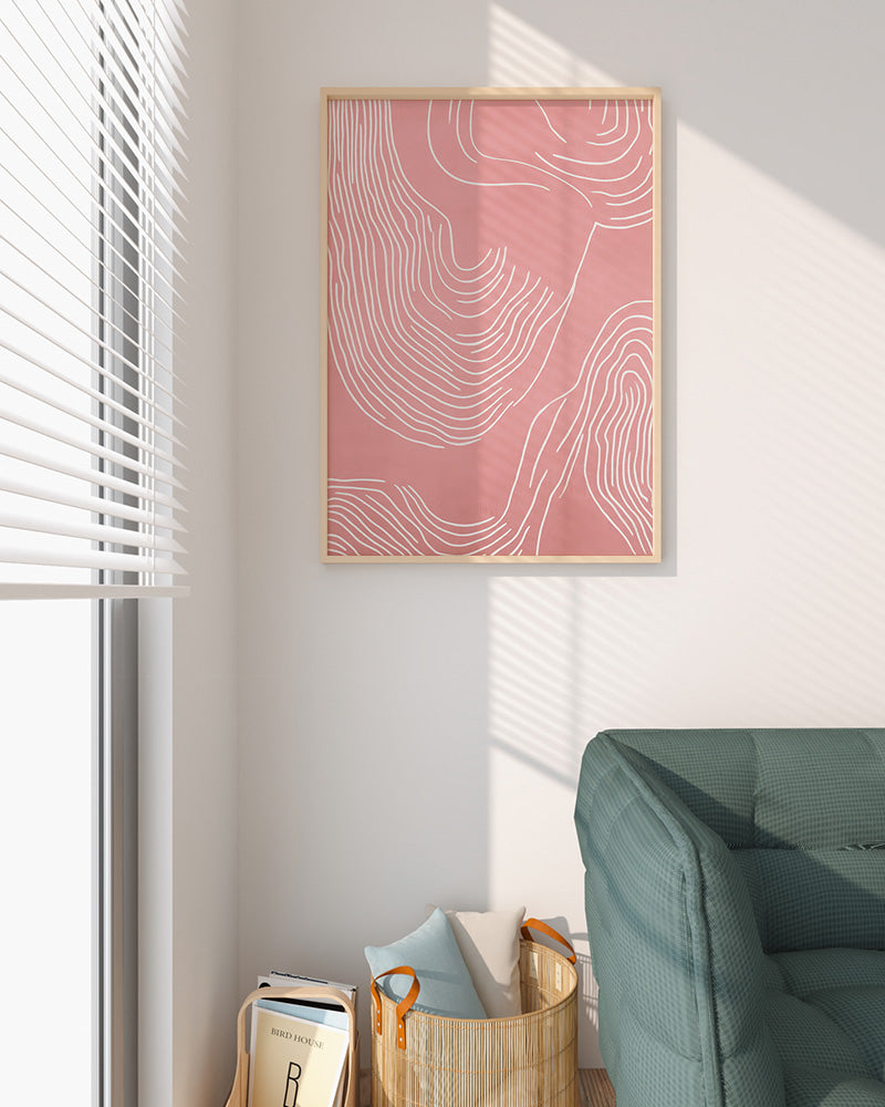 【ポスターのみ】Serene Flow – Minimalist Line Art Posterアートポスター(A2,A3)