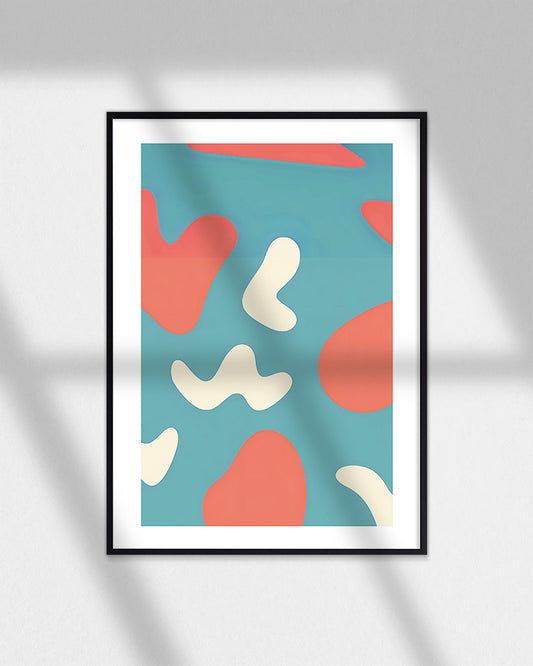 【ポスターのみ】Playful Rhythm – Abstract Shapes Posterアートポスター(A2,A3)