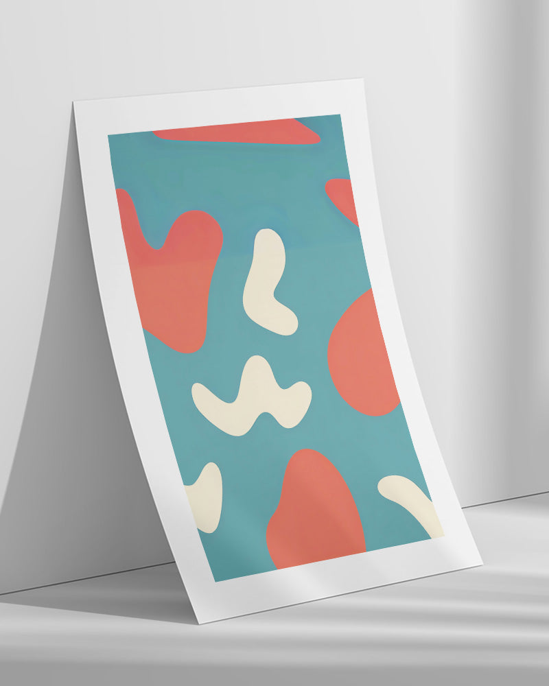 【ポスターのみ】Playful Rhythm – Abstract Shapes Posterアートポスター(A2,A3)