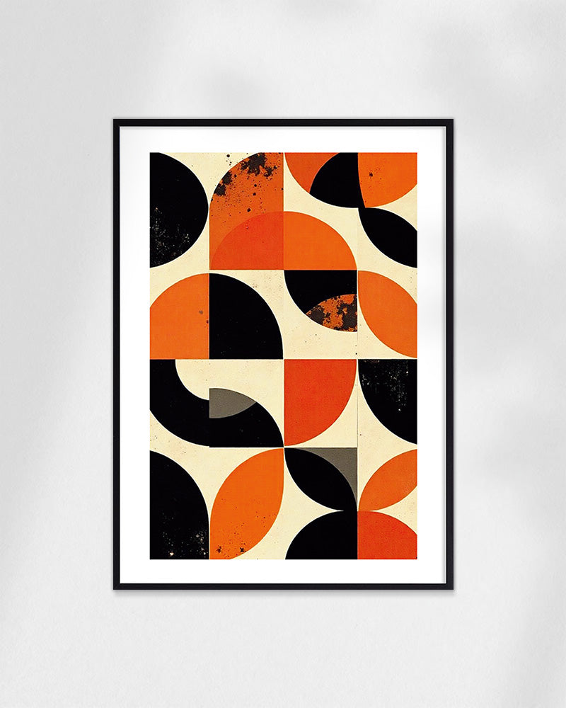 【ポスターのみ】Retro Rhythm – Geometric Abstract Posterアートポスター(A2,A3)