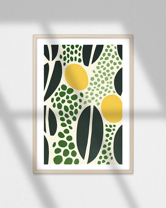 【ポスターのみ】Botanical Harmony – Nature-Inspired Abstract Posterアートポスター(A2,A3)