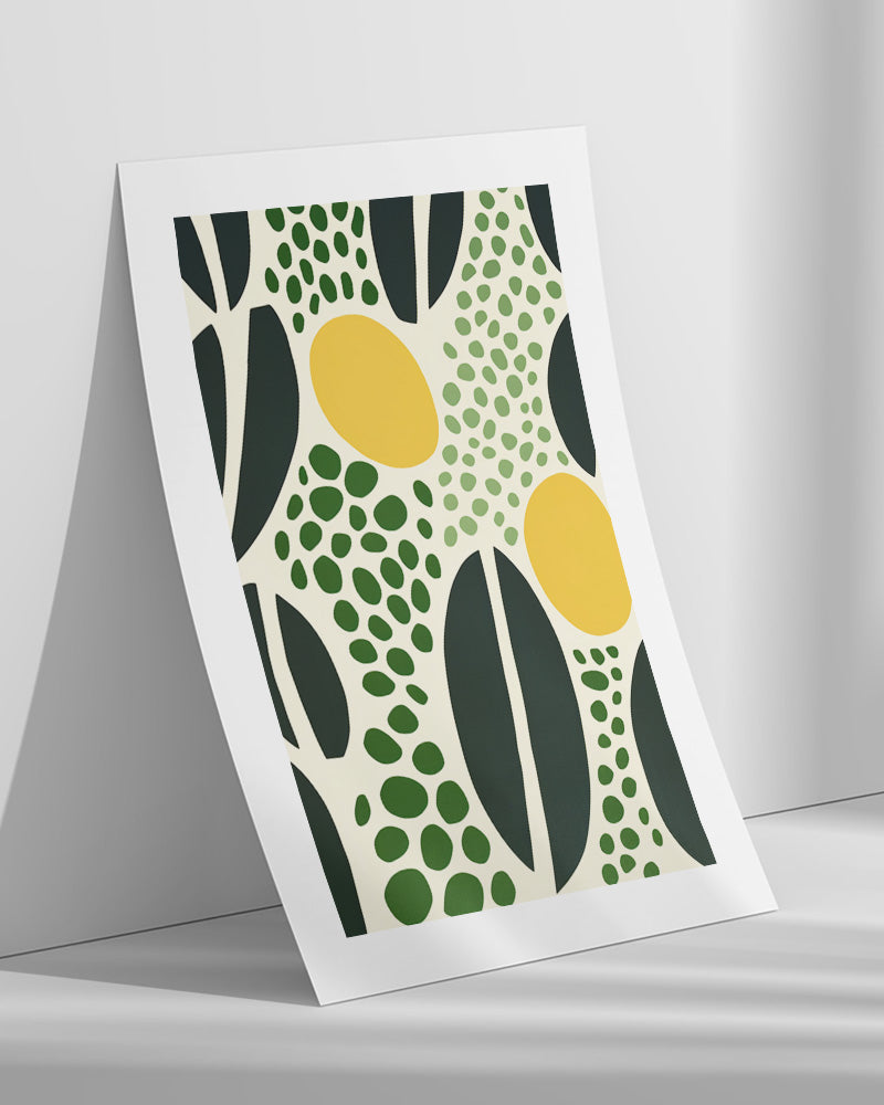 【ポスターのみ】Botanical Harmony – Nature-Inspired Abstract Posterアートポスター(A2,A3)
