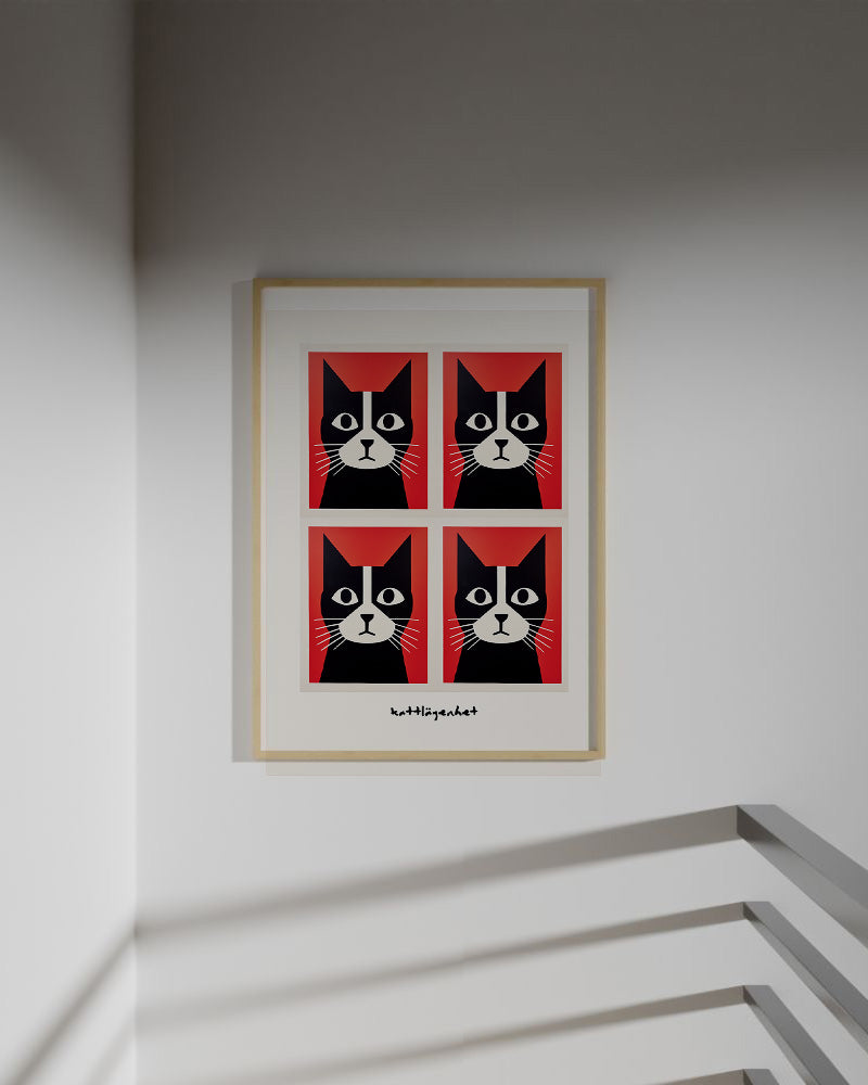 【ポスターのみ】Pop Cat Quartet – Graphic Art Posterアートポスター(A2,A3)