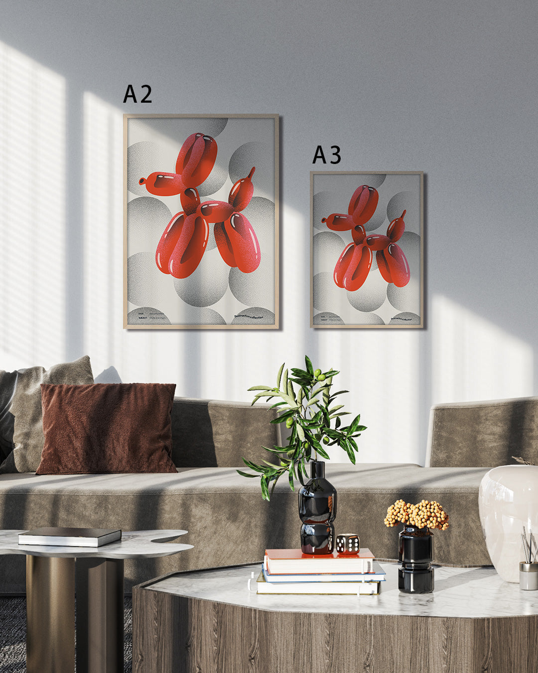 【ポスターのみ】Balloon Dog Reimagined – Pop Art Deconstruction Posterアートポスター(A2,A3)