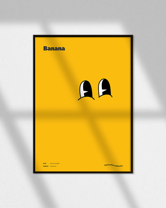 【ポスターのみ】Mr. Banana – Minimal Pop Art Posterアートポスター(A2,A3)