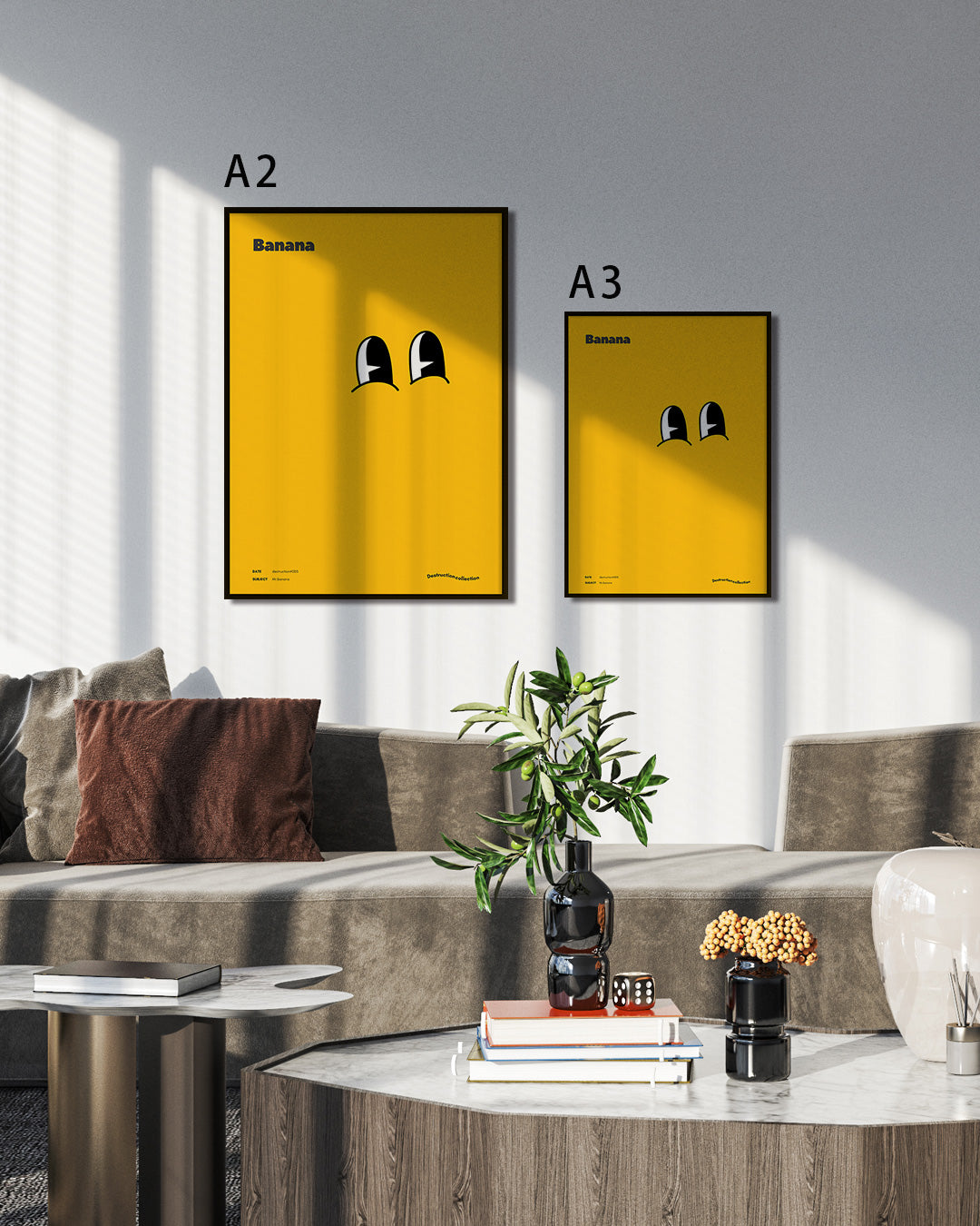 【ポスターのみ】Mr. Banana – Minimal Pop Art Posterアートポスター(A2,A3)