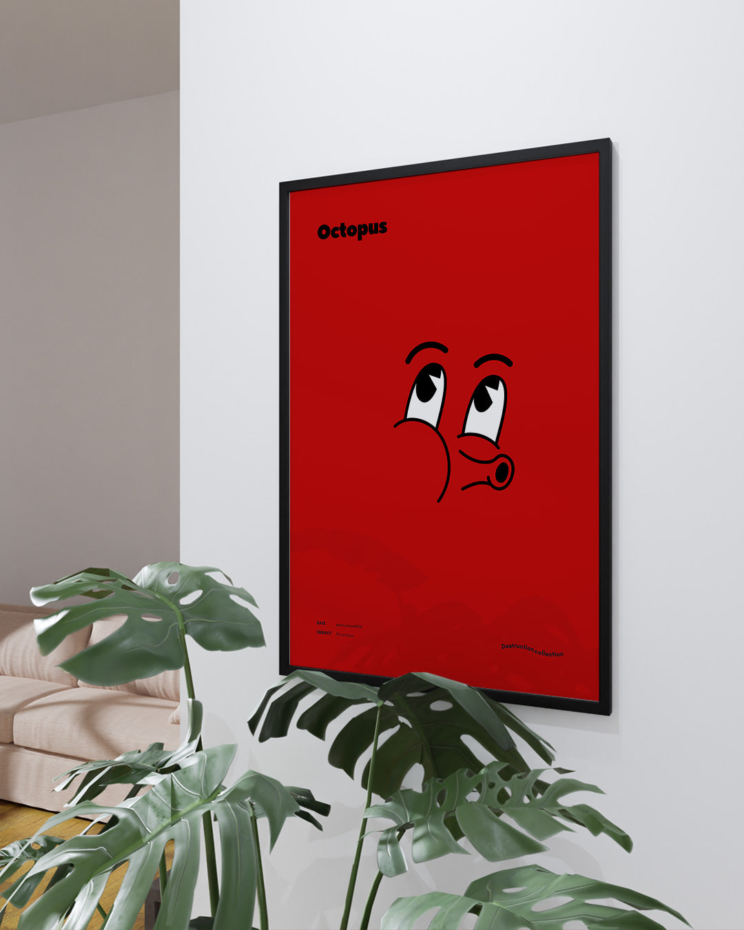 【ポスターのみ】Mr. Octopus – Minimal Pop Art Posterアートポスター(A2,A3)