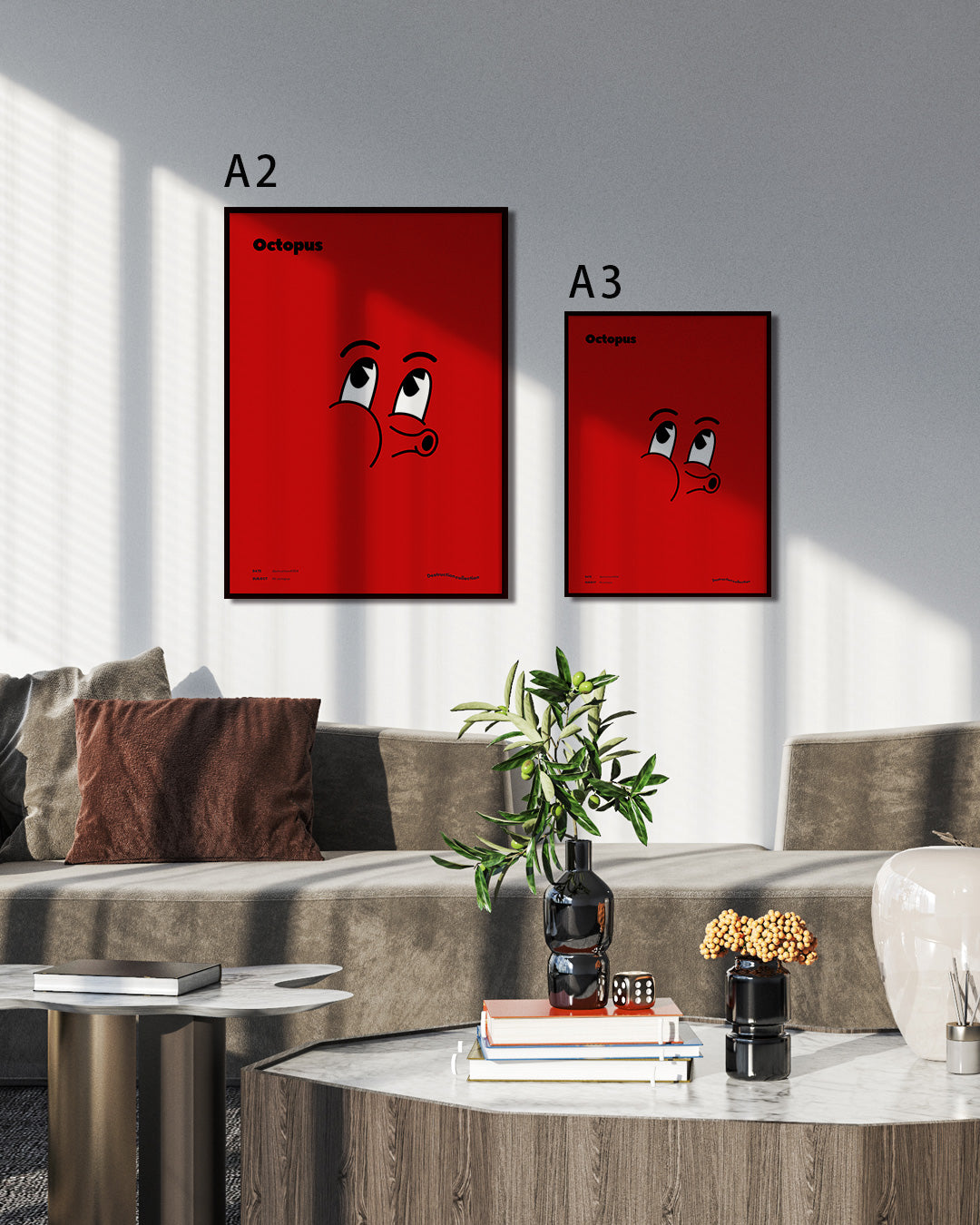 【ポスターのみ】Mr. Octopus – Minimal Pop Art Posterアートポスター(A2,A3)