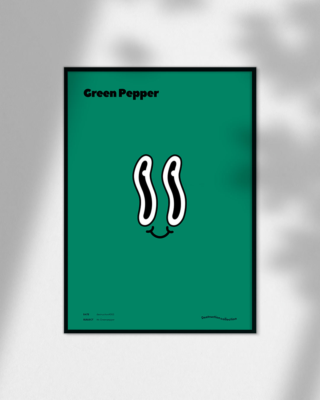 【ポスターのみ】Mr. Green Pepper – Playful Minimalism Posterアートポスター(A2,A3)