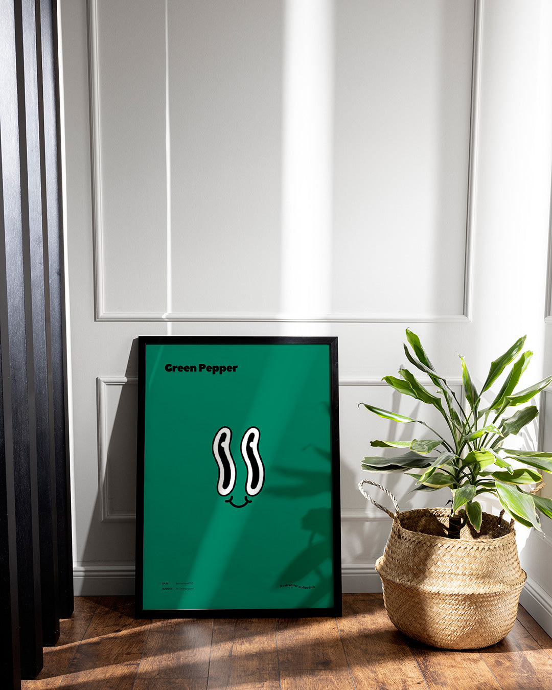 【ポスターのみ】Mr. Green Pepper – Playful Minimalism Posterアートポスター(A2,A3)