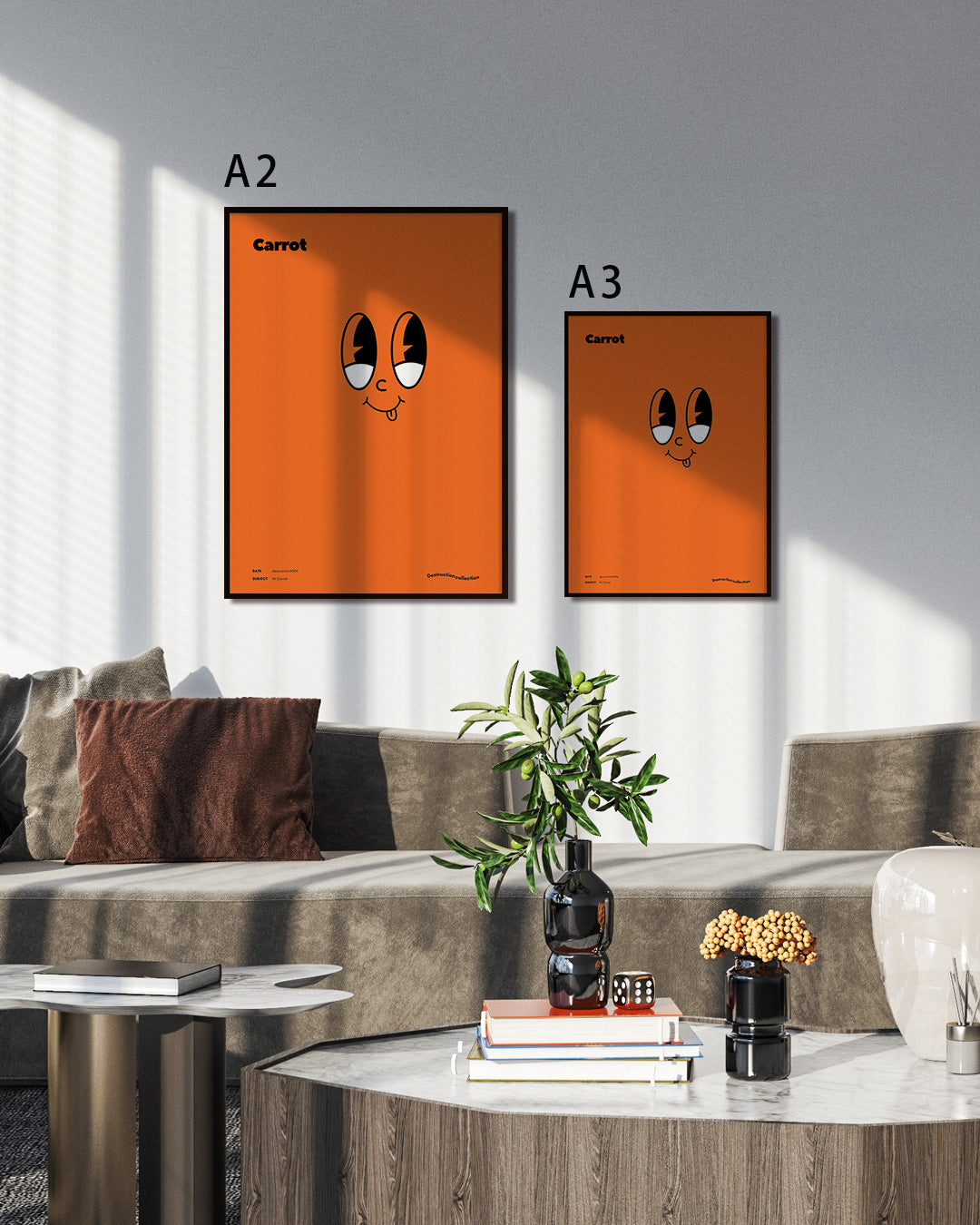 【ポスターのみ】Mr. Carrot – Playful Minimalism Posterアートポスター(A2,A3)