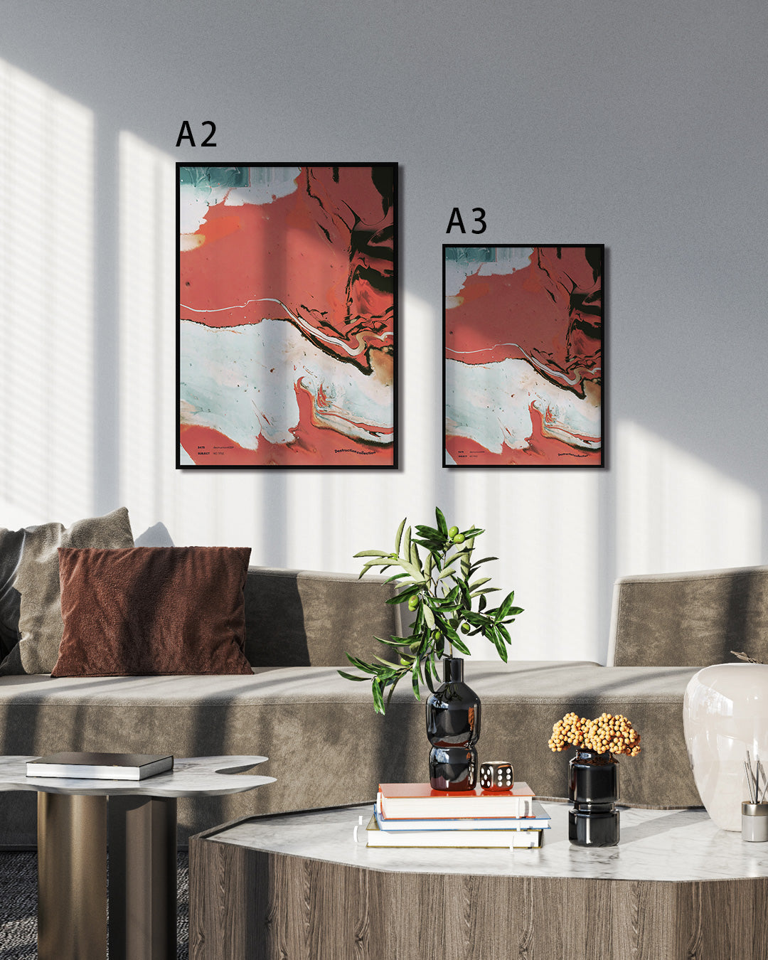 【ポスターのみ】Fluid Destruction – Abstract Flow Posterアートポスター(A2,A3)