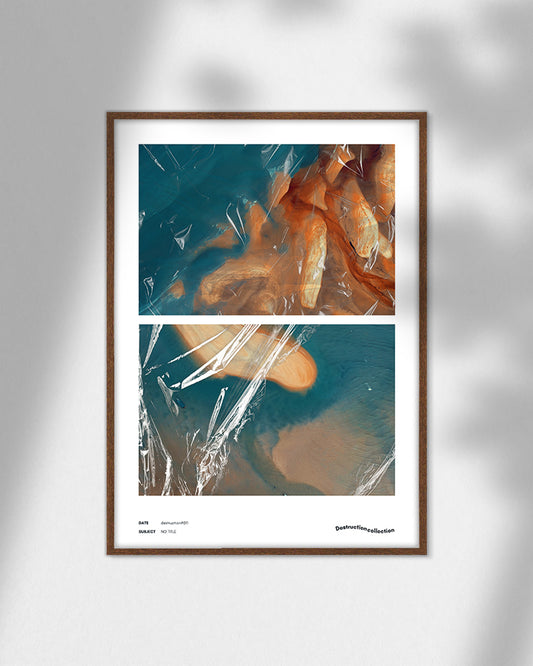 【ポスターのみ】Fragmented Reflections – Abstract Duality Posterアートポスター(A2,A3)