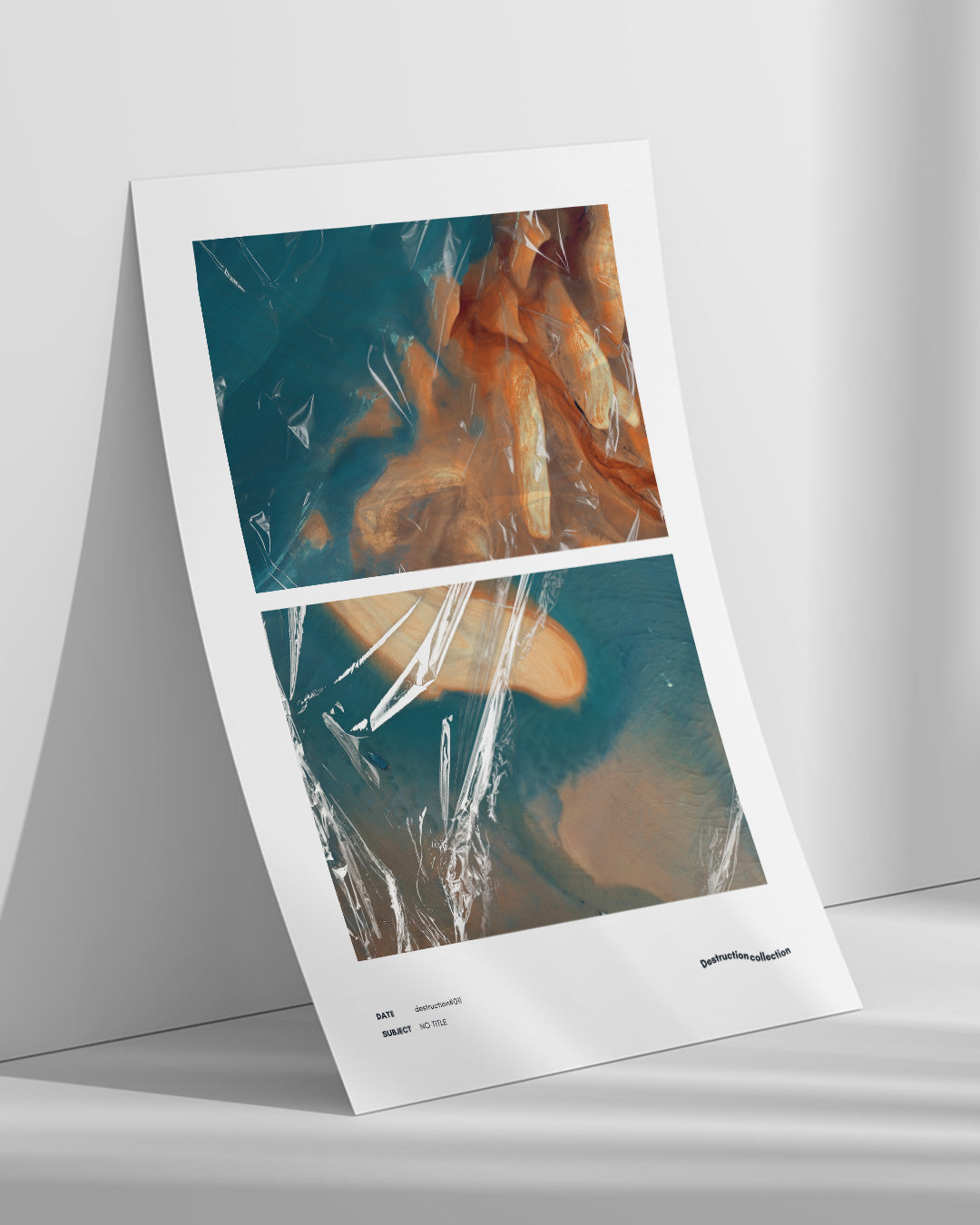 【ポスターのみ】Fragmented Reflections – Abstract Duality Posterアートポスター(A2,A3)