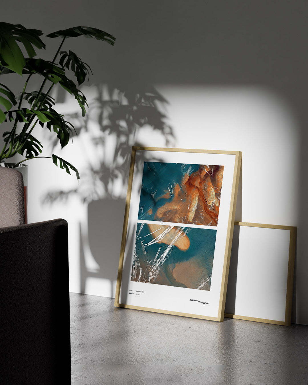 【ポスターのみ】Fragmented Reflections – Abstract Duality Posterアートポスター(A2,A3)