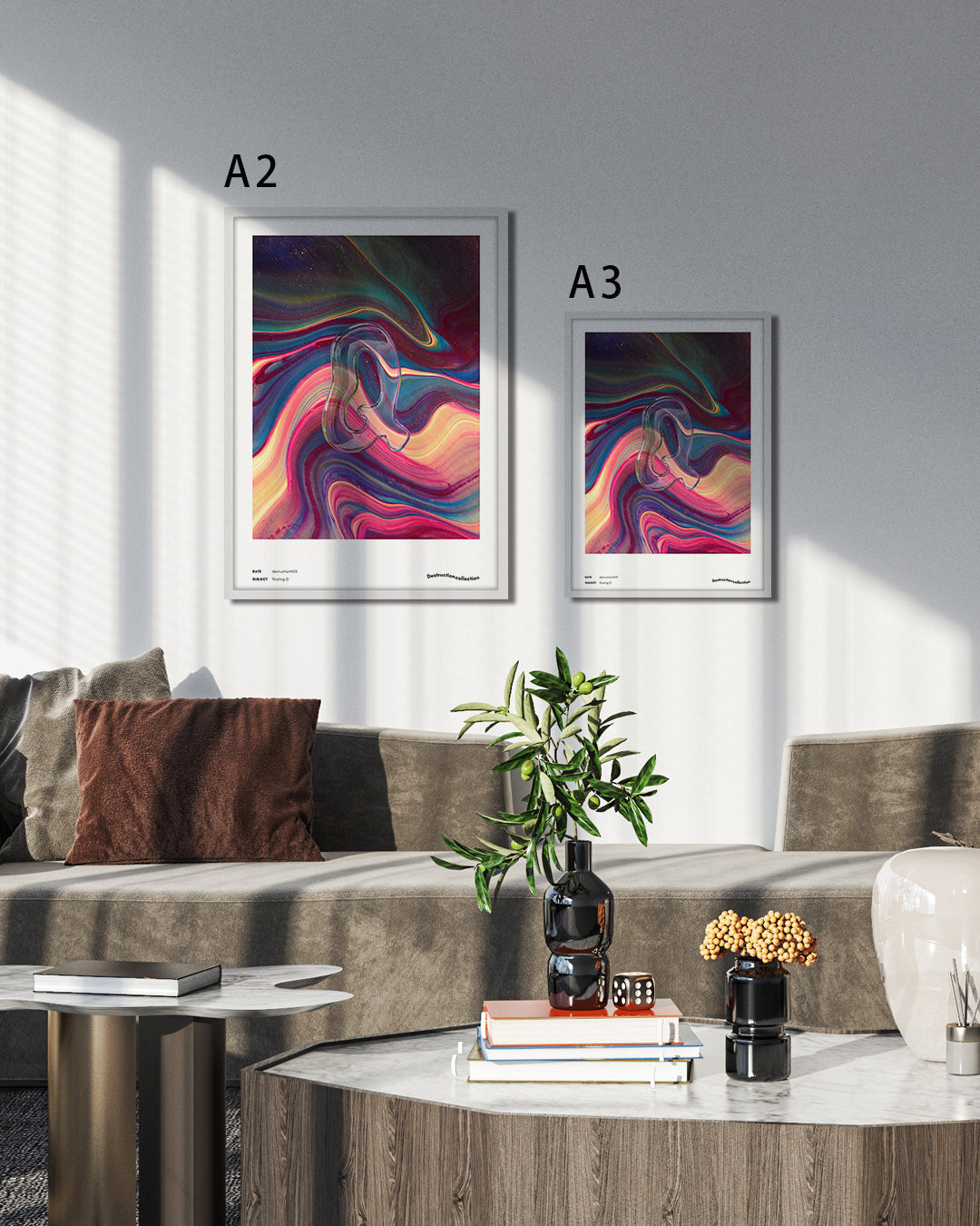 【ポスターのみ】Floating Q – Surreal Fluidity Posterアートポスター(A2,A3)
