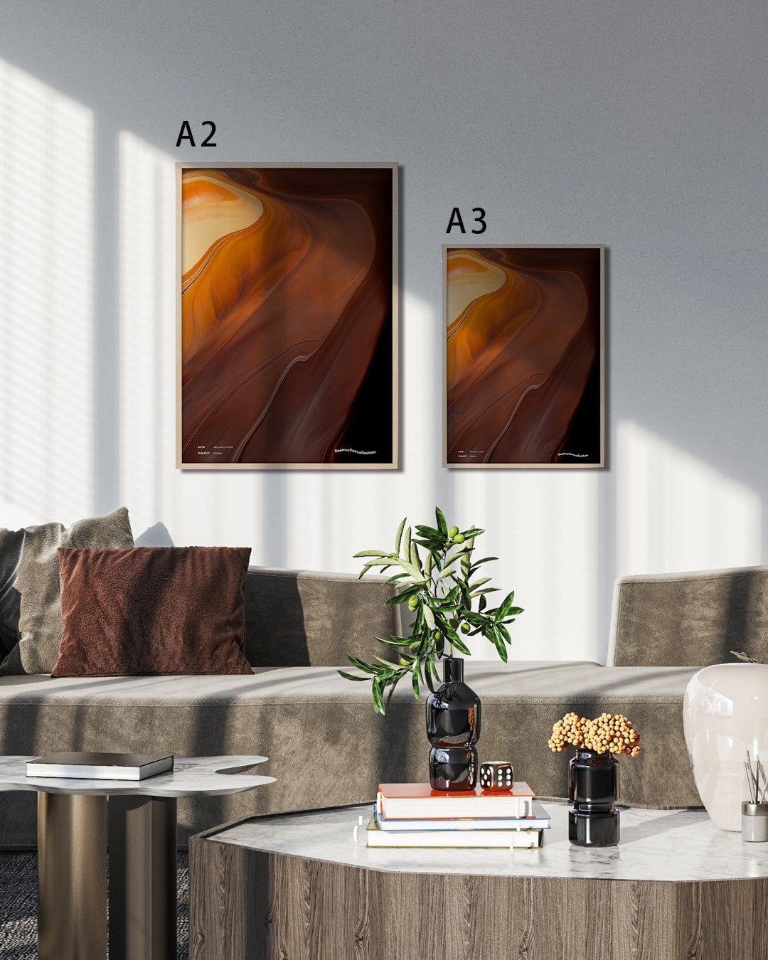 【ポスターのみ】Marble Flow – Earth’s Timeless Patterns Posterアートポスター(A2,A3)