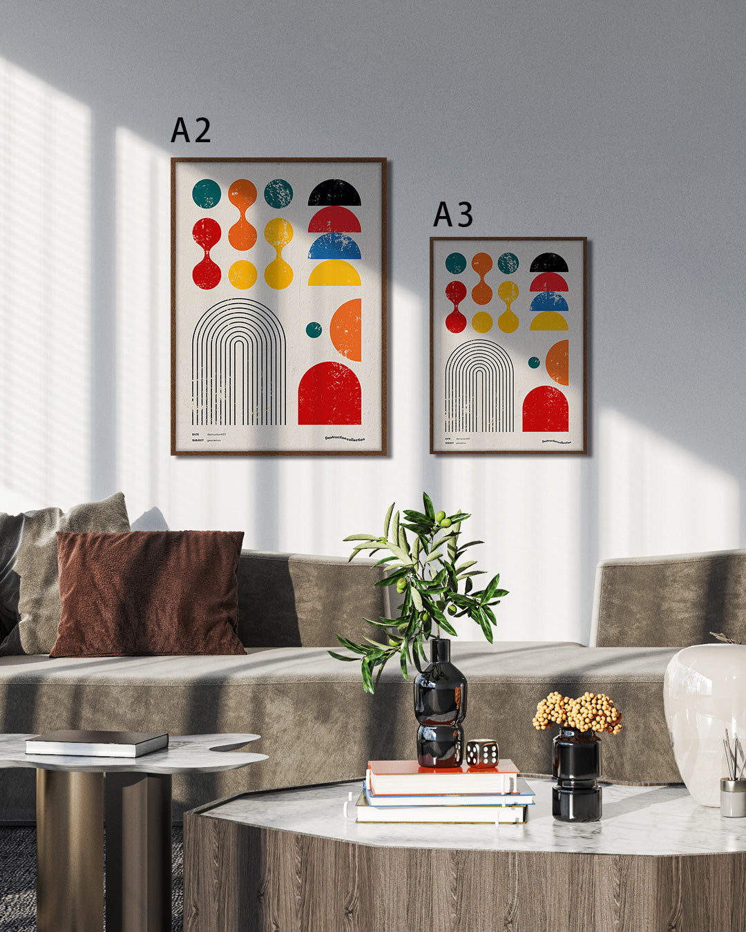 【ポスターのみ】Geometrica – Vintage Modernist Posterアートポスター(A2,A3)