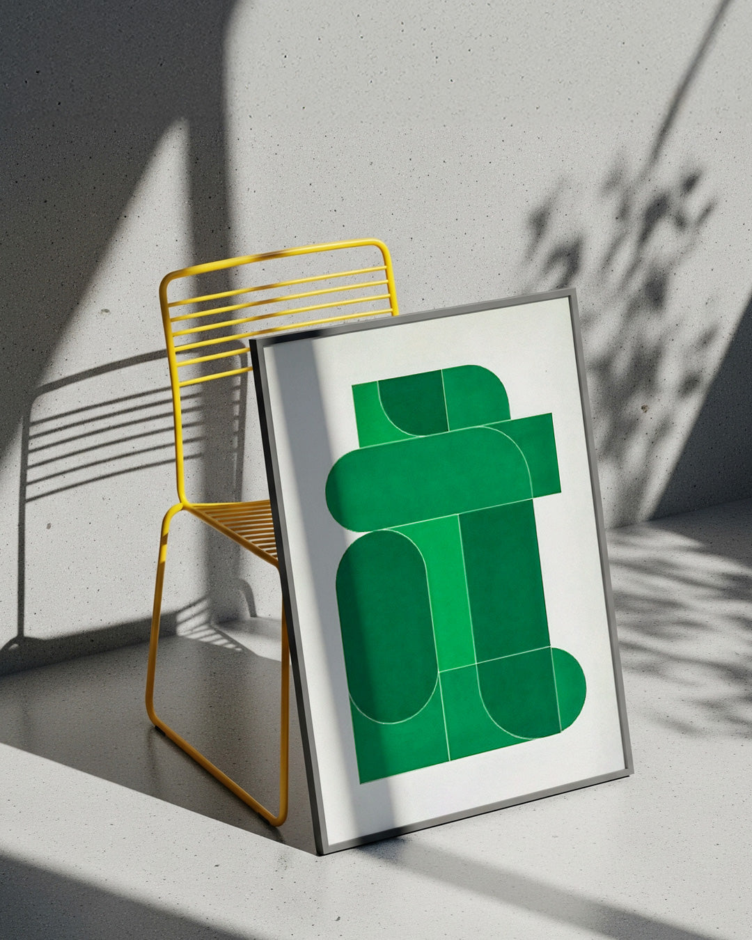 【ポスターのみ】Urban Geometry in Green Posterアートポスター(A2,A3)