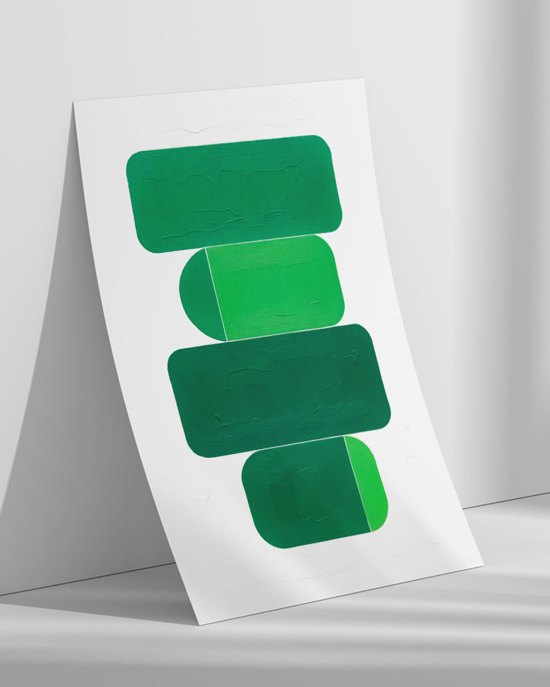 【ポスターのみ】Urban Geometry in Green Posterアートポスター(A2,A3)