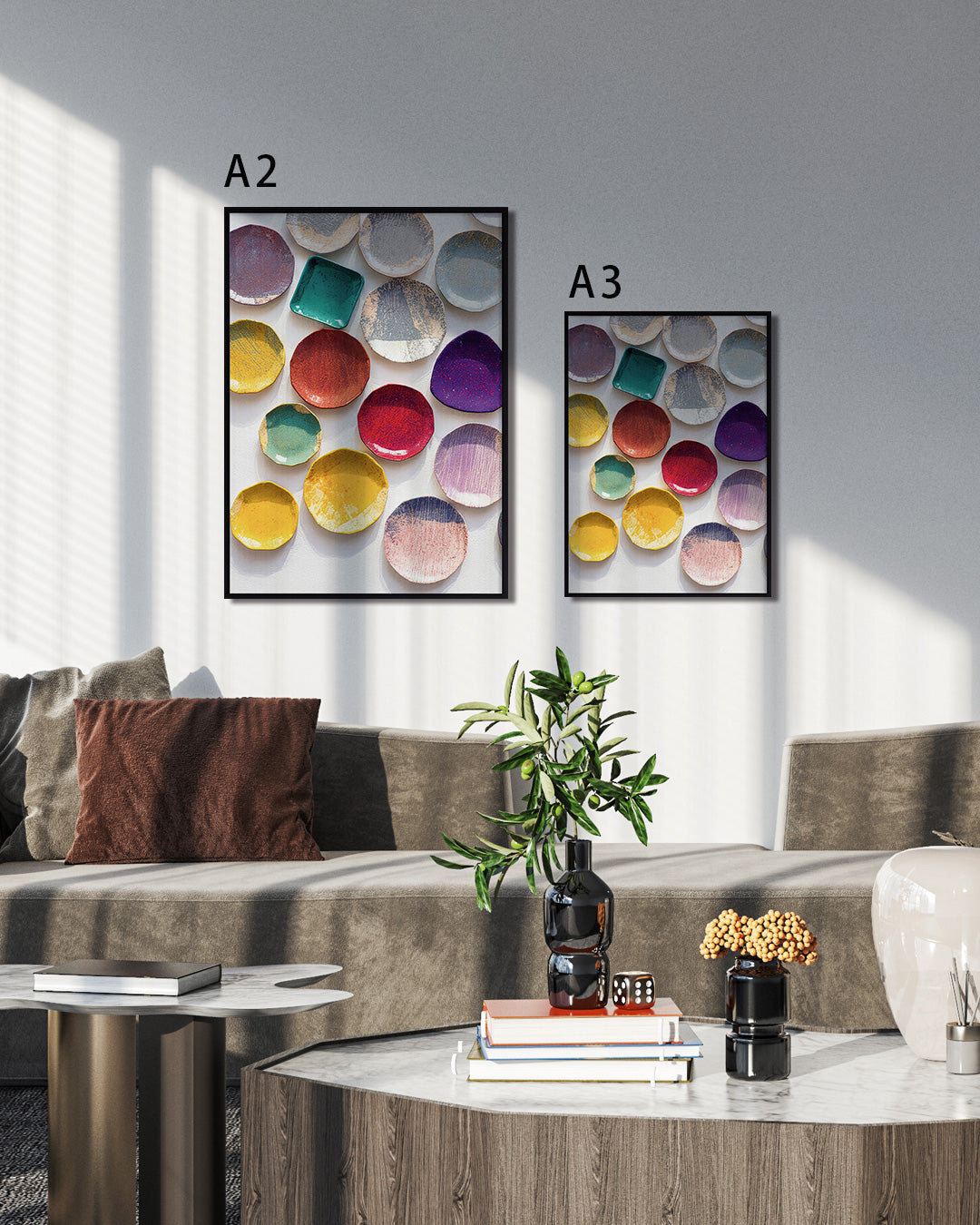 【ポスターのみ】Colorful Ceramic Palette Posterアートポスター(A2,A3)