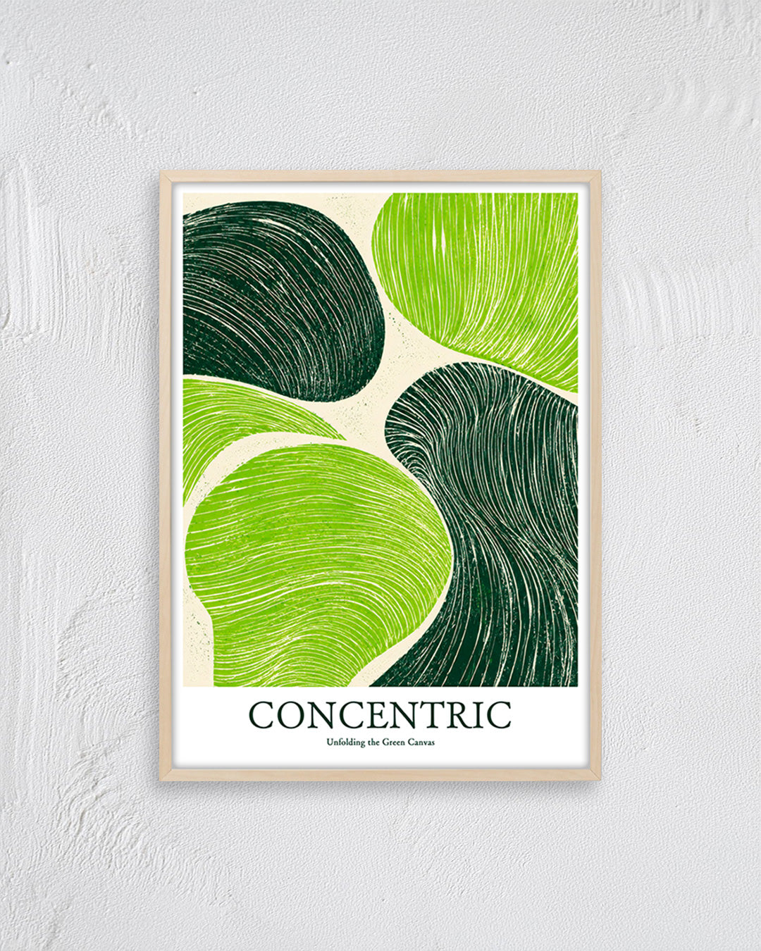ポスターのみ】Concentric Green Canvasアートポスター（A2,A3