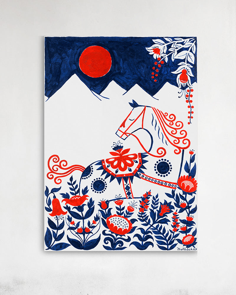 Dala horseポスター【Henning Trollbäck│ヘニング・トロルベック】(50cm×70cm)
