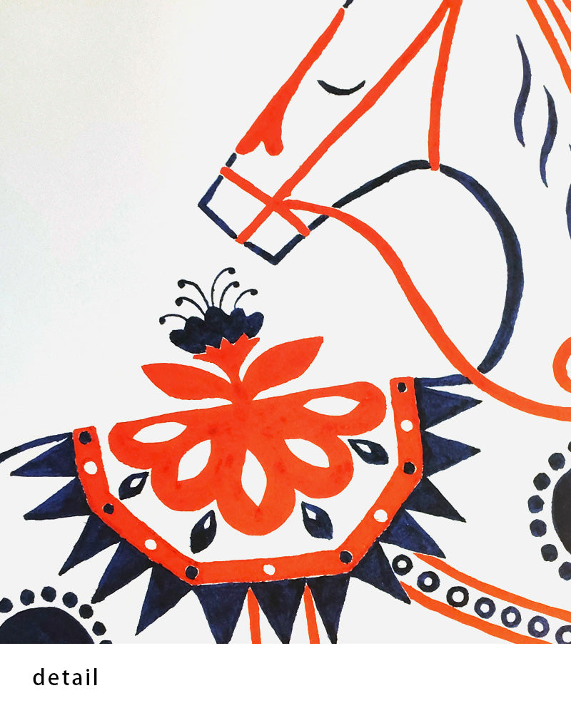 Dala horseポスター【Henning Trollbäck│ヘニング・トロルベック】(50cm×70cm)