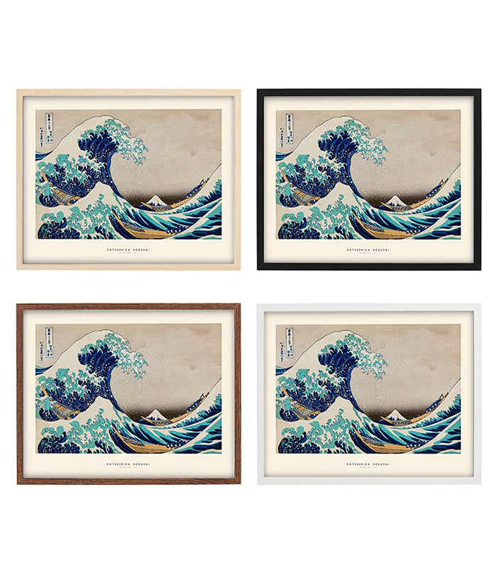 【フレーム別売り】神奈川沖浪裏(葛飾北斎)アートポスター(30cm×40cm)