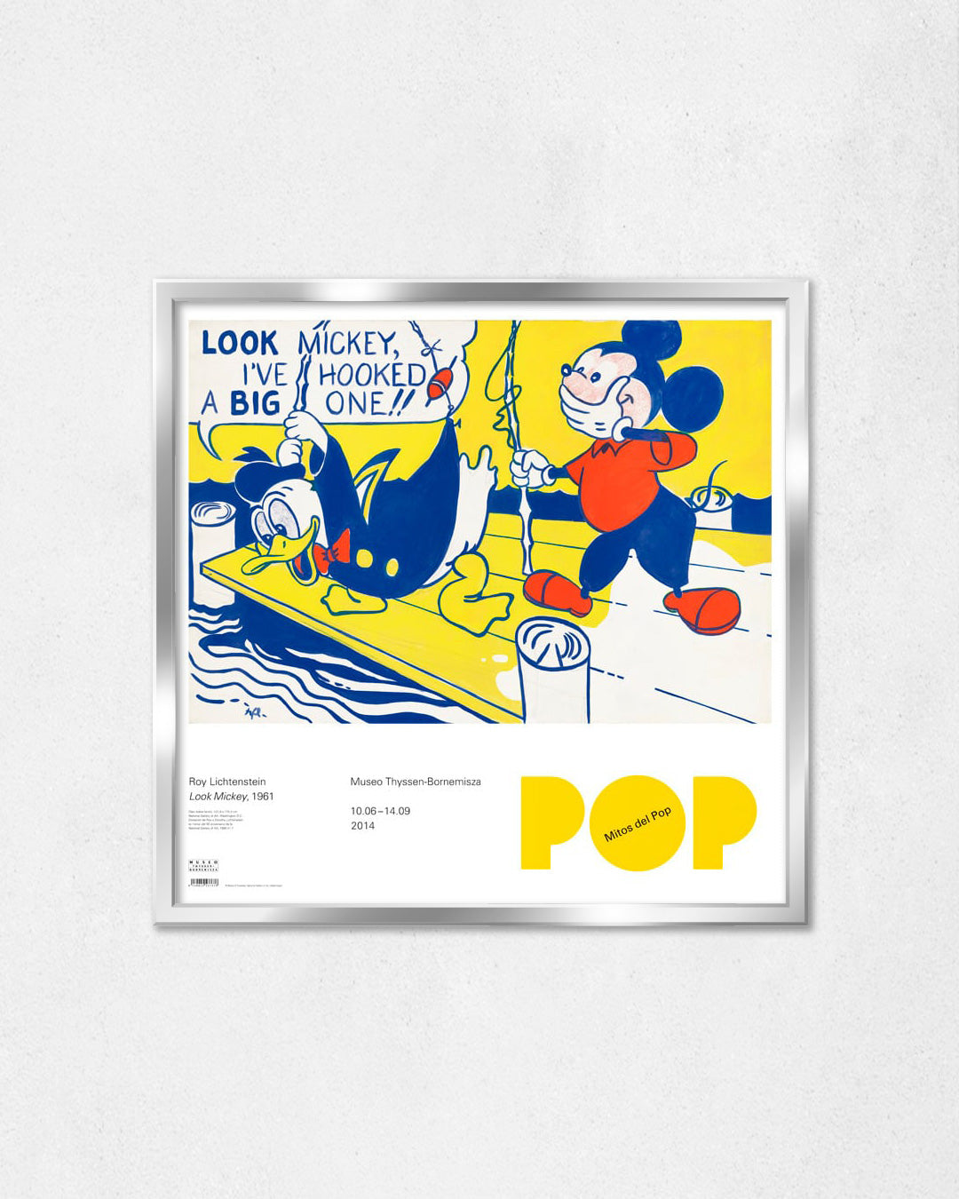 Look Mickey.1961ポスター【Roy Lichtenstein│ロイ・リキテンスタイン】(50cm×48cm)