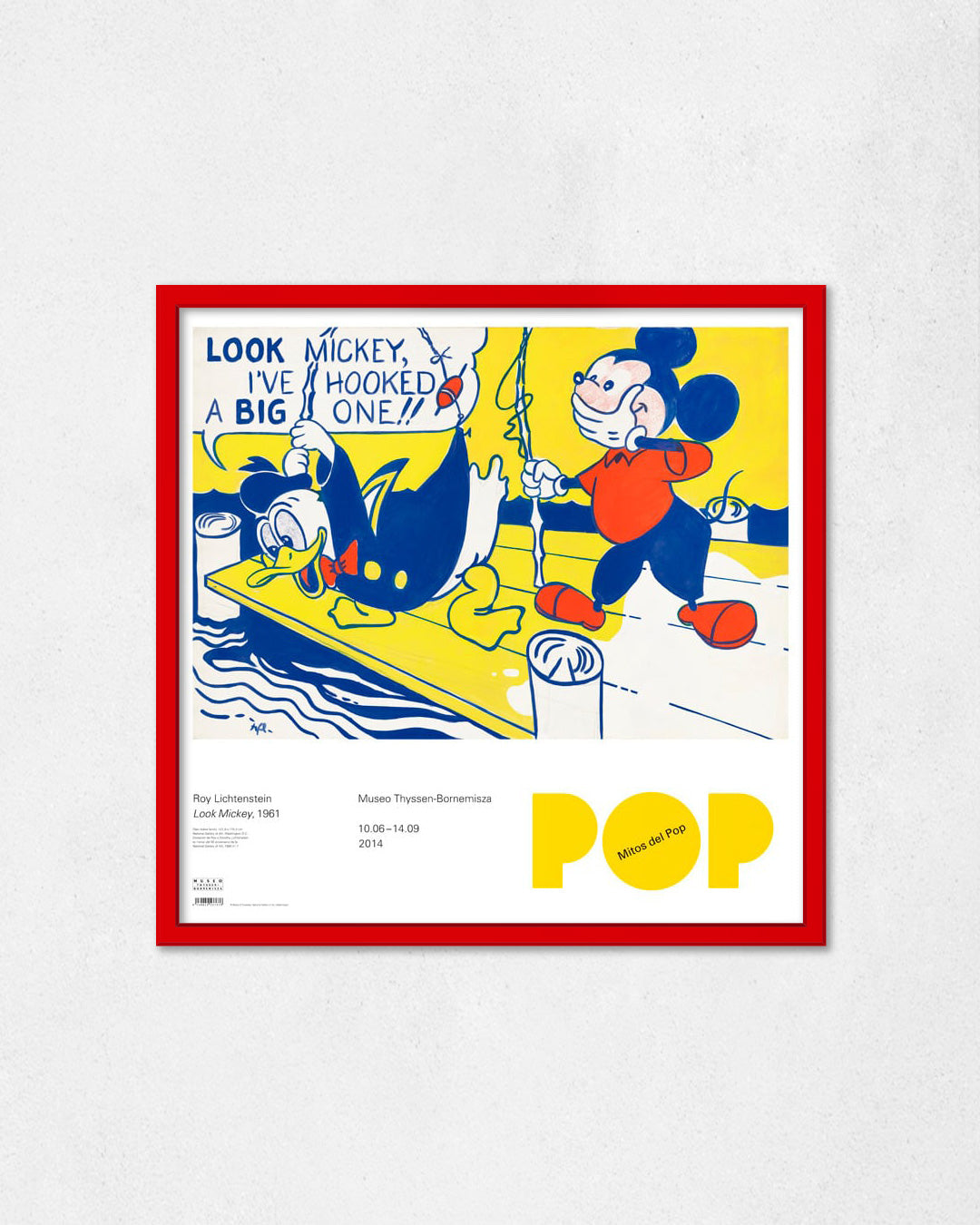 Look Mickey.1961ポスター【Roy Lichtenstein│ロイ・リキテンスタイン】(50cm×48cm)