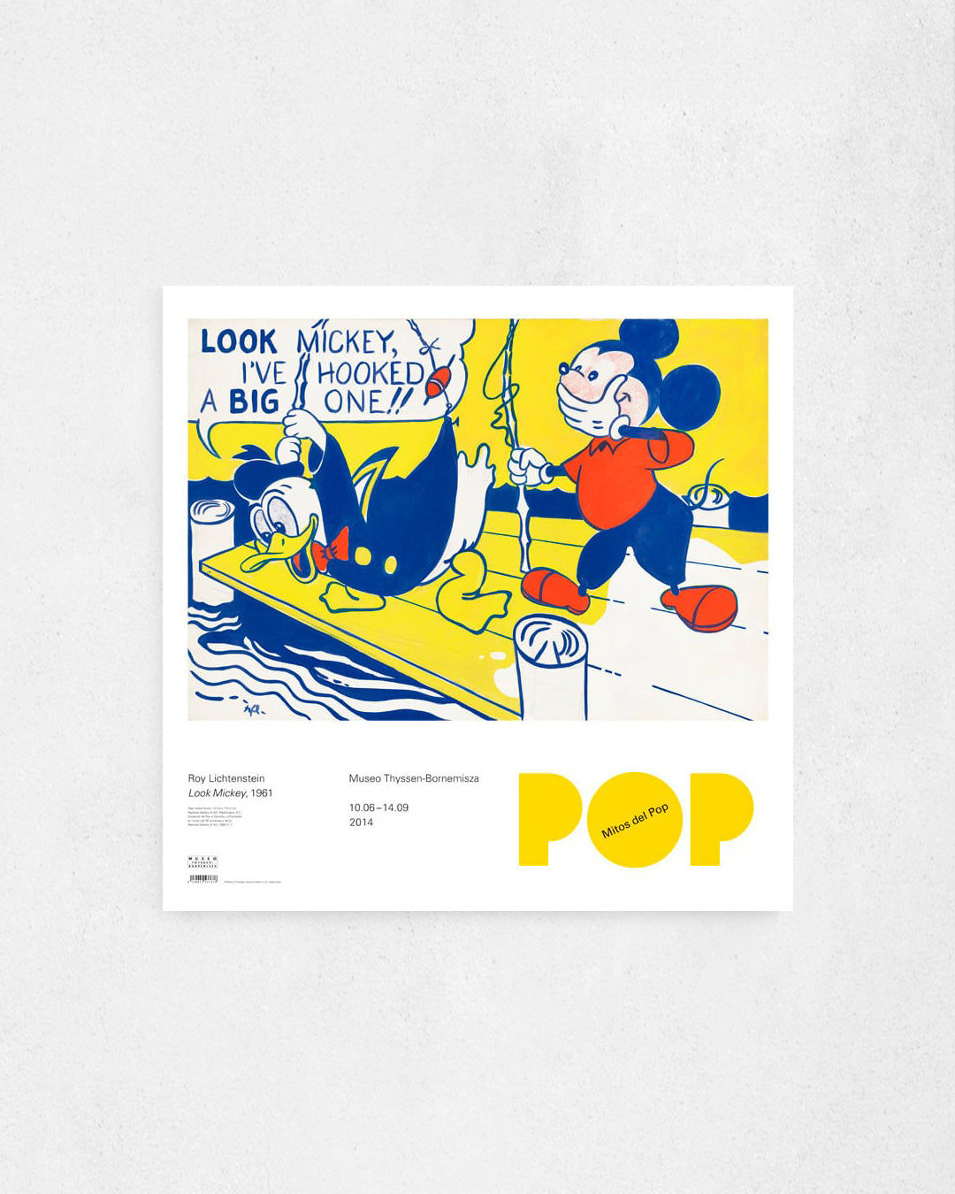 Look Mickey.1961ポスター【Roy Lichtenstein│ロイ・リキテンスタイン】(50cm×48cm)