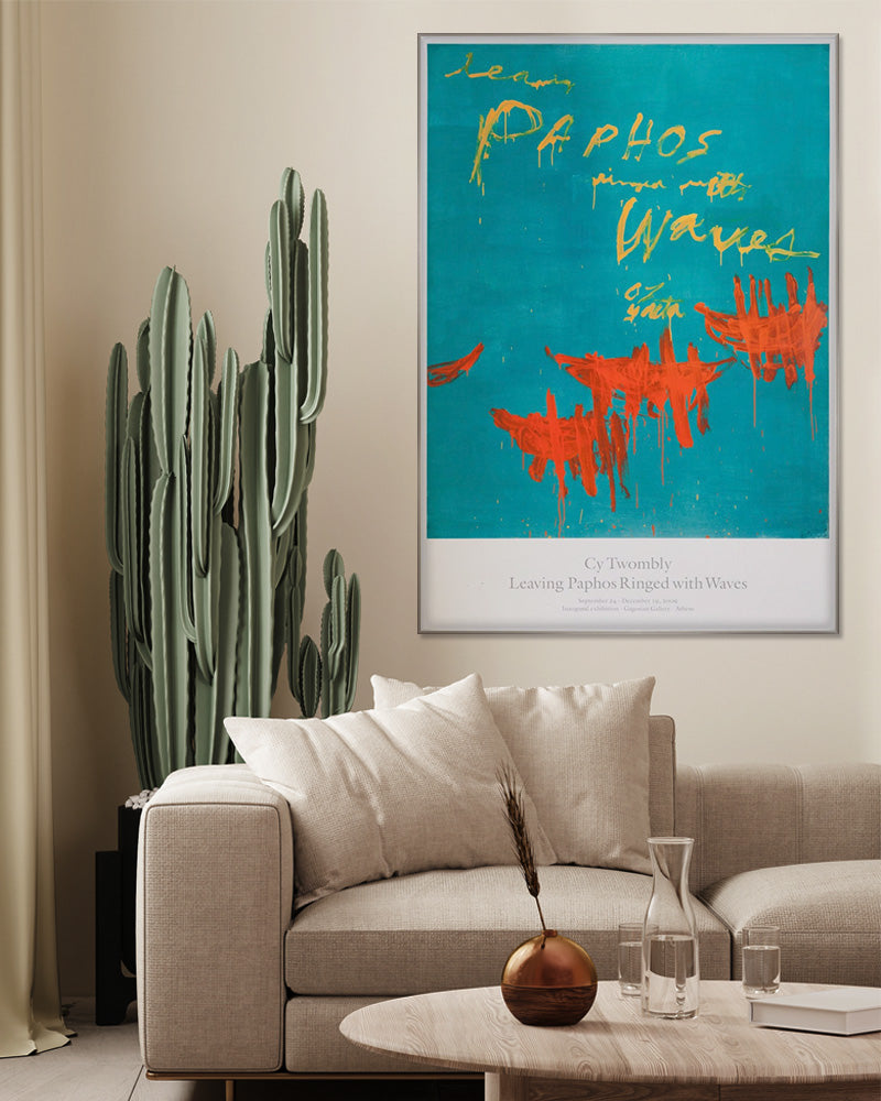 Leaving Paphos Ringed with Waves (I)ポスター【Cy Twombly│サイ・トゥオンブリー】(68.6cm×99.1cm)
