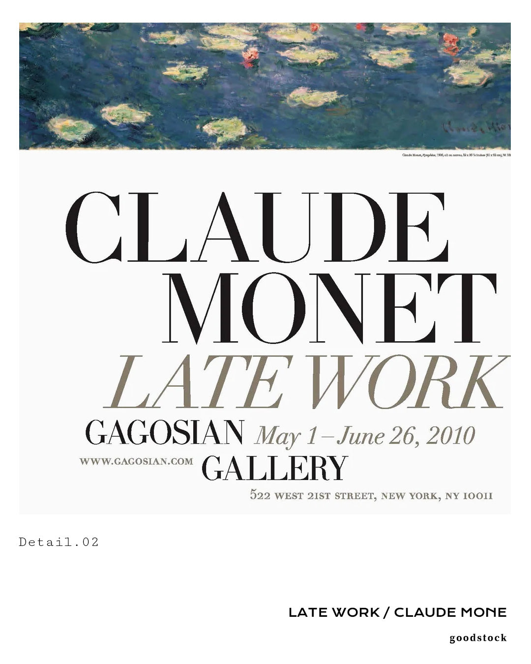 Late Work #02ポスター【CLAUDE MONE│クロード・モネ】(68.6cm×99.1cm)