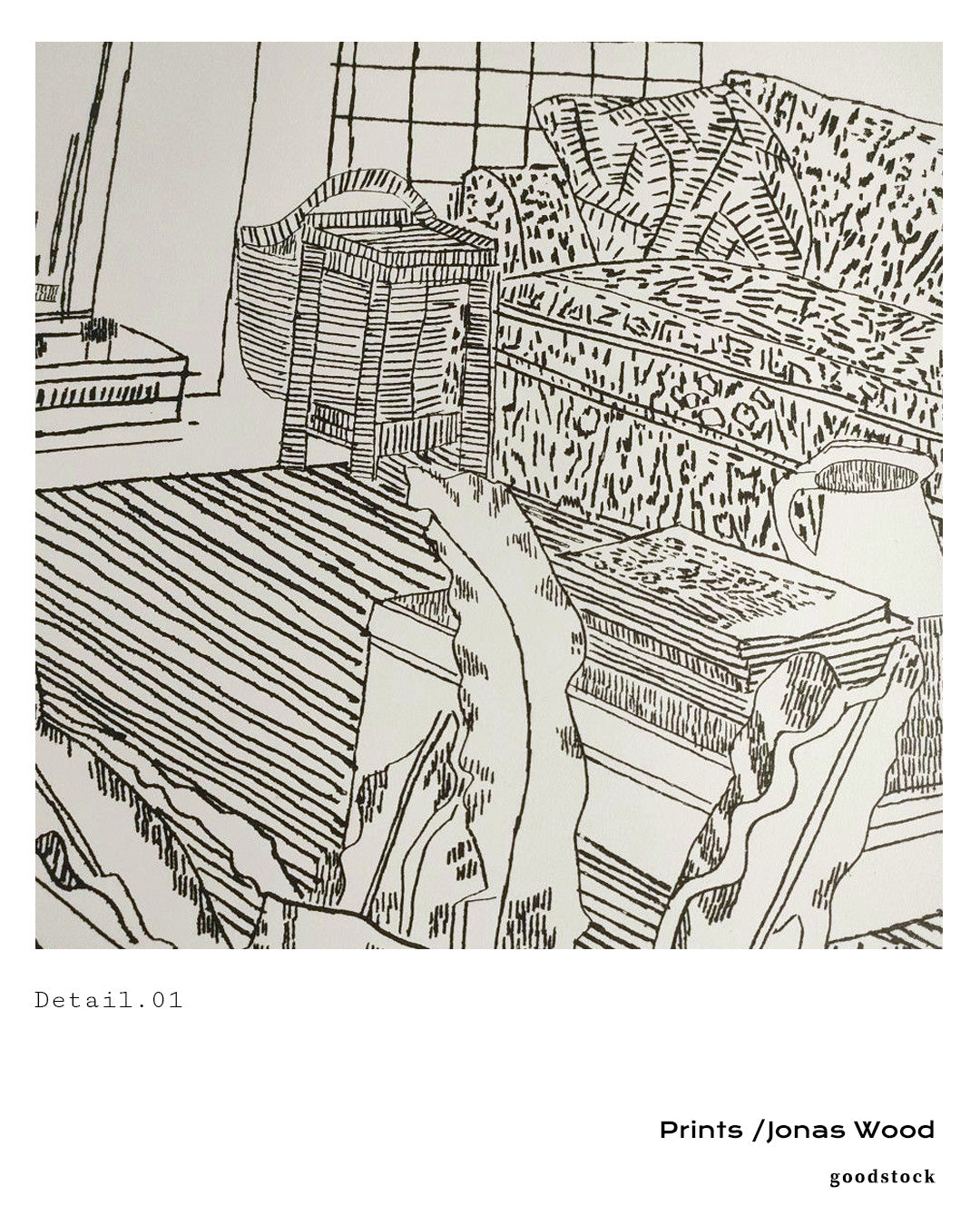 8 Etchings(detail), 2004ポスター【 Jonas Wood│ジョナス・ウッド】(60.9cm×76.2cm)