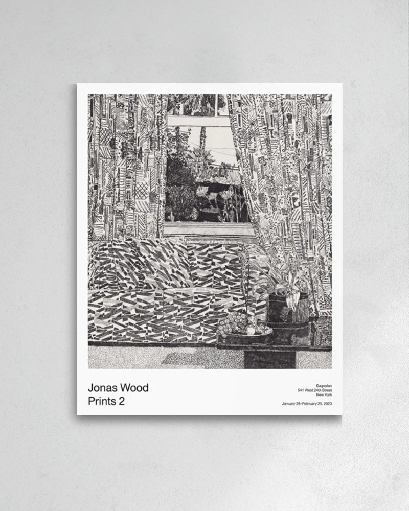 Pattern Couch Interior with Mar Vista Viewポスター【 Jonas Wood│ジョナス・ウッド】(61cm×76.2cm)