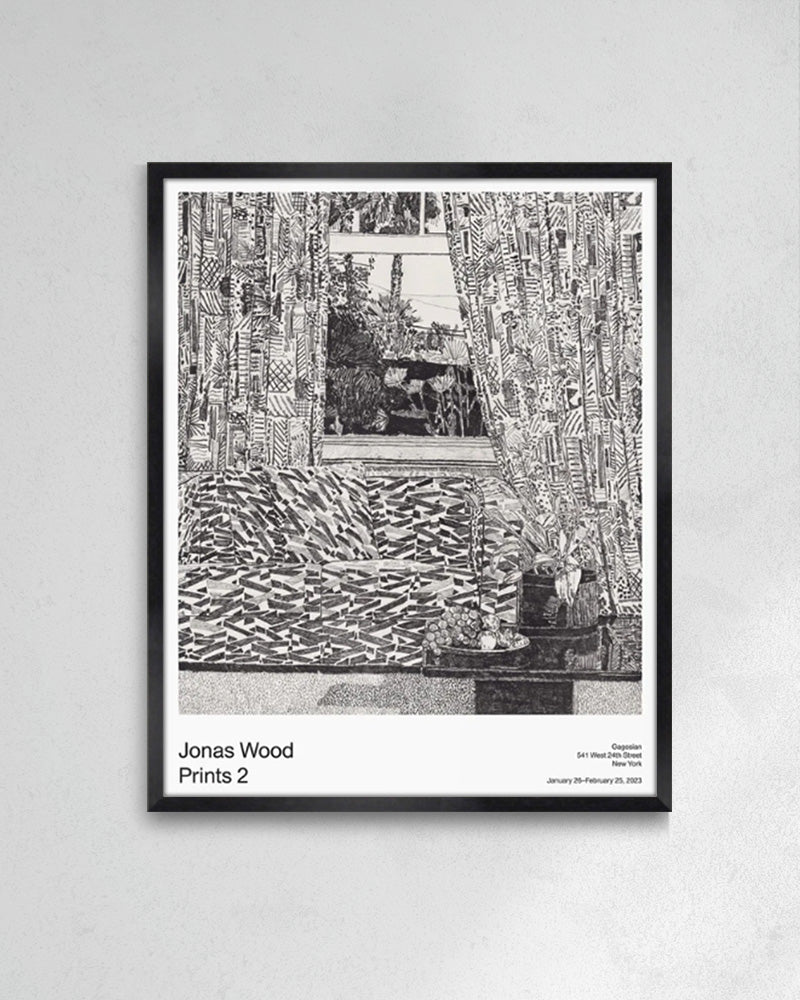 Pattern Couch Interior with Mar Vista Viewポスター【 Jonas Wood│ジョナス・ウッド】(61cm×76.2cm)