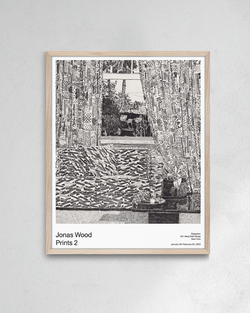 Pattern Couch Interior with Mar Vista Viewポスター【 Jonas Wood│ジョナス・ウッド】(61cm×76.2cm)