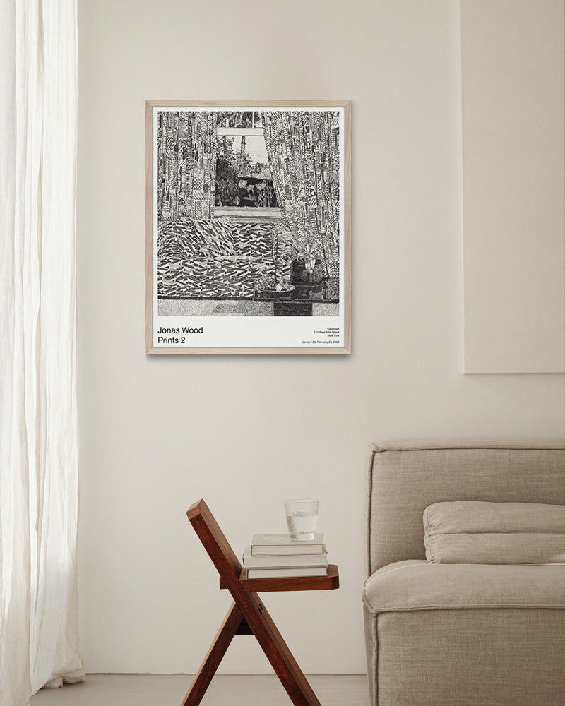 Pattern Couch Interior with Mar Vista Viewポスター【 Jonas Wood│ジョナス・ウッド】(61cm×76.2cm)