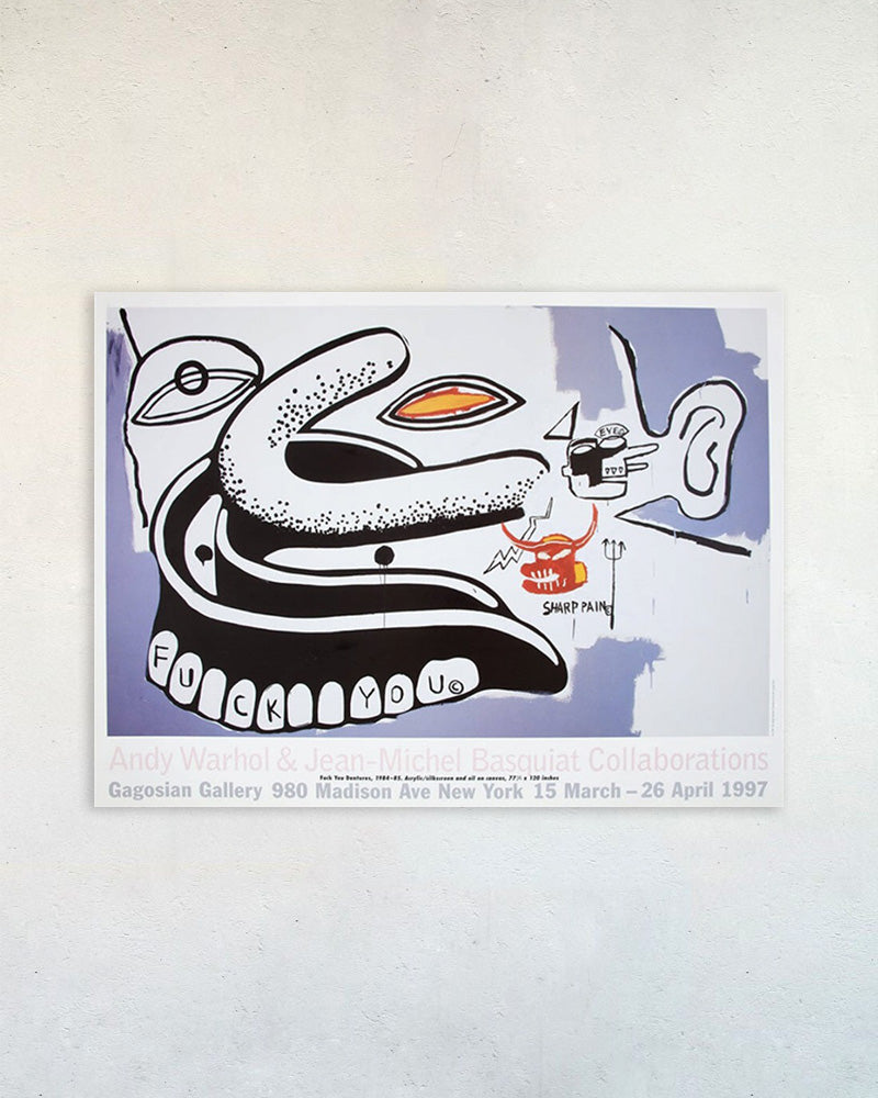 Fuck You Denturesポスター【Andy Warhol│アンディ・ウォーホル】【Jean-Michel Basquiat│ジャン=ミシェル・バスキア】(60.3cm×45.4cm)