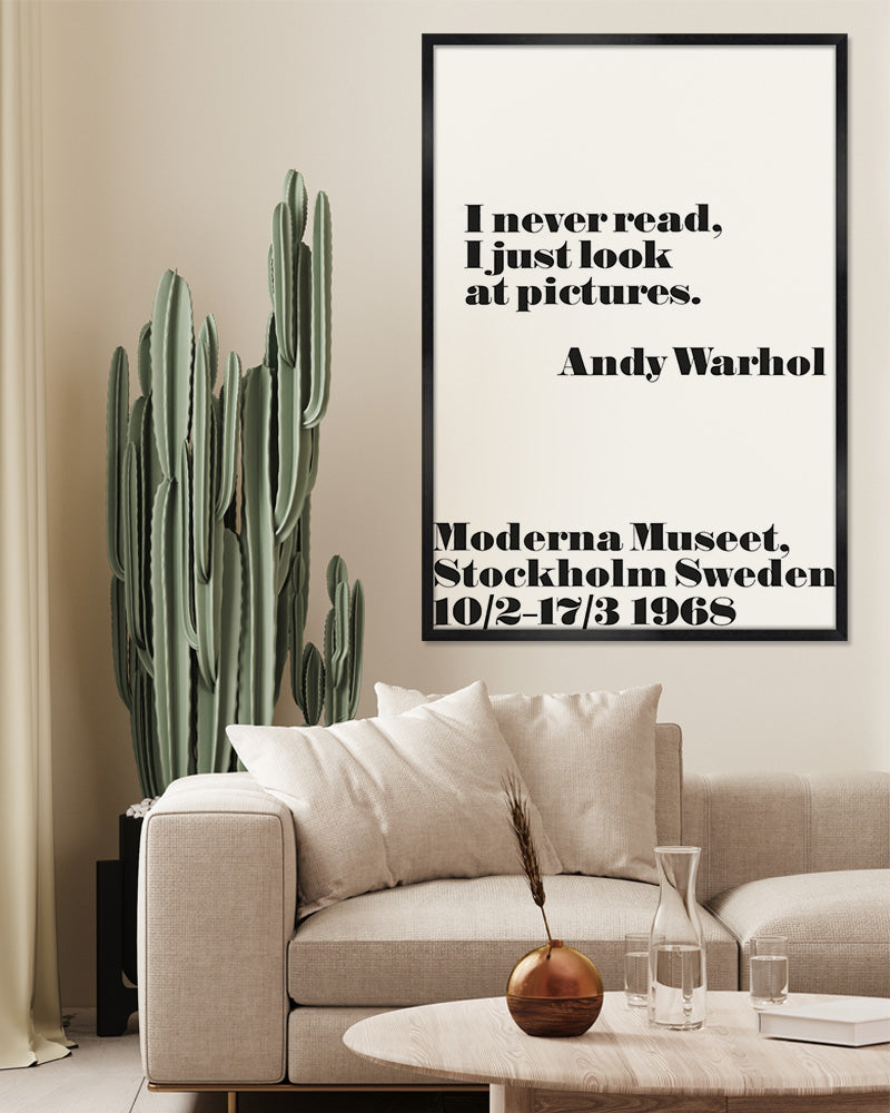 I never read... ポスター【Andy Warhol│アンディ・ウォーホル】【John melin│ジョン・メリン】1968 ExhibitionPoster(70cm×100cm)