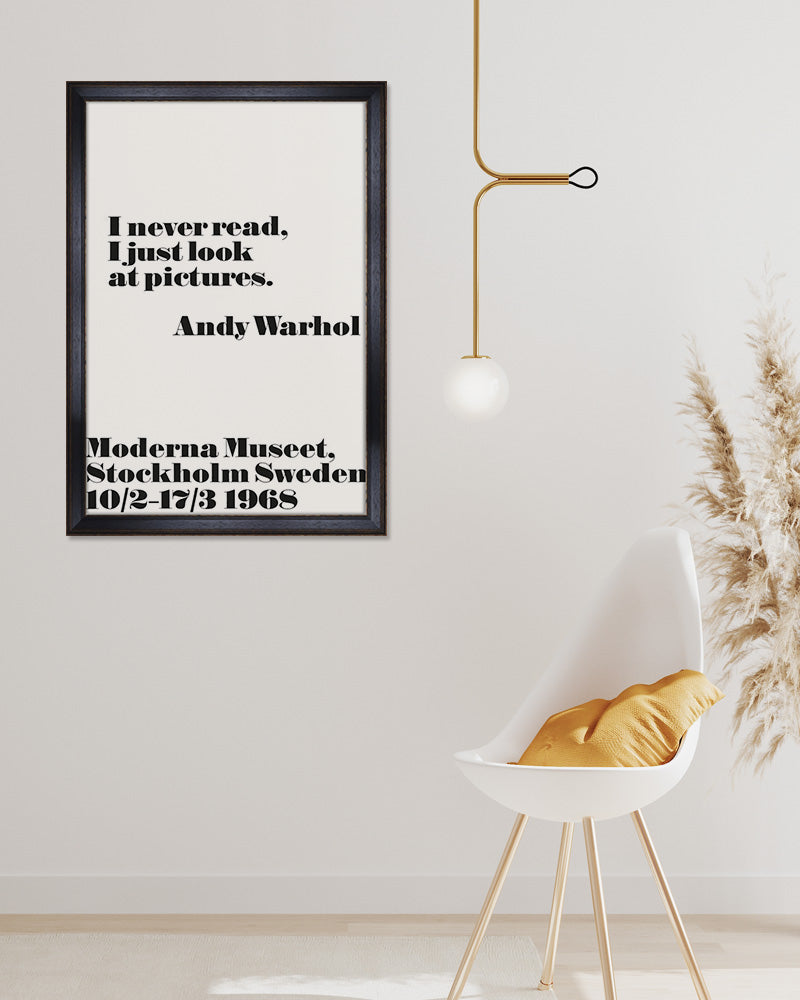 I never read... ポスター【Andy Warhol│アンディ・ウォーホル】【John melin│ジョン・メリン】1968 ExhibitionPoster(70cm×100cm)